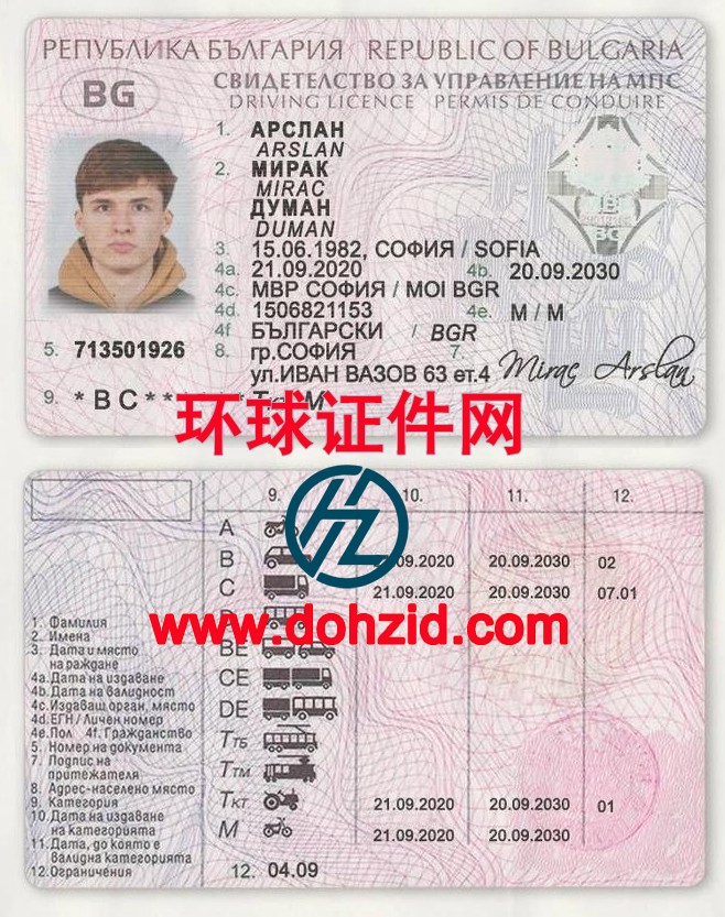 保加利亚驾驶证