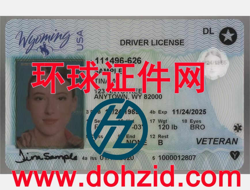 美国怀俄明州驾驶证