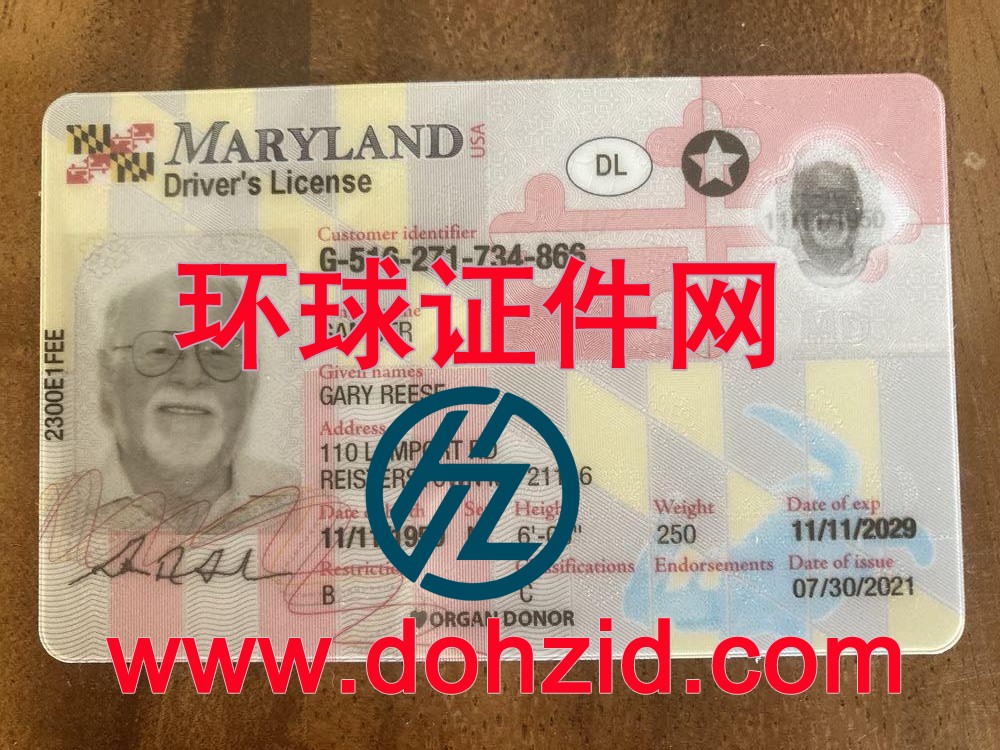 美国马里兰州驾驶证